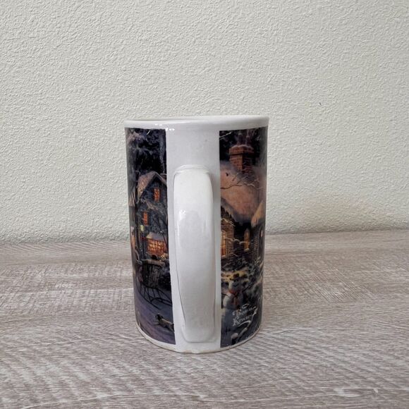 Thomas Kinkade 1992 Village Christmas Coffee Mug Winter Scenes 12oz - Picture 4 of 6